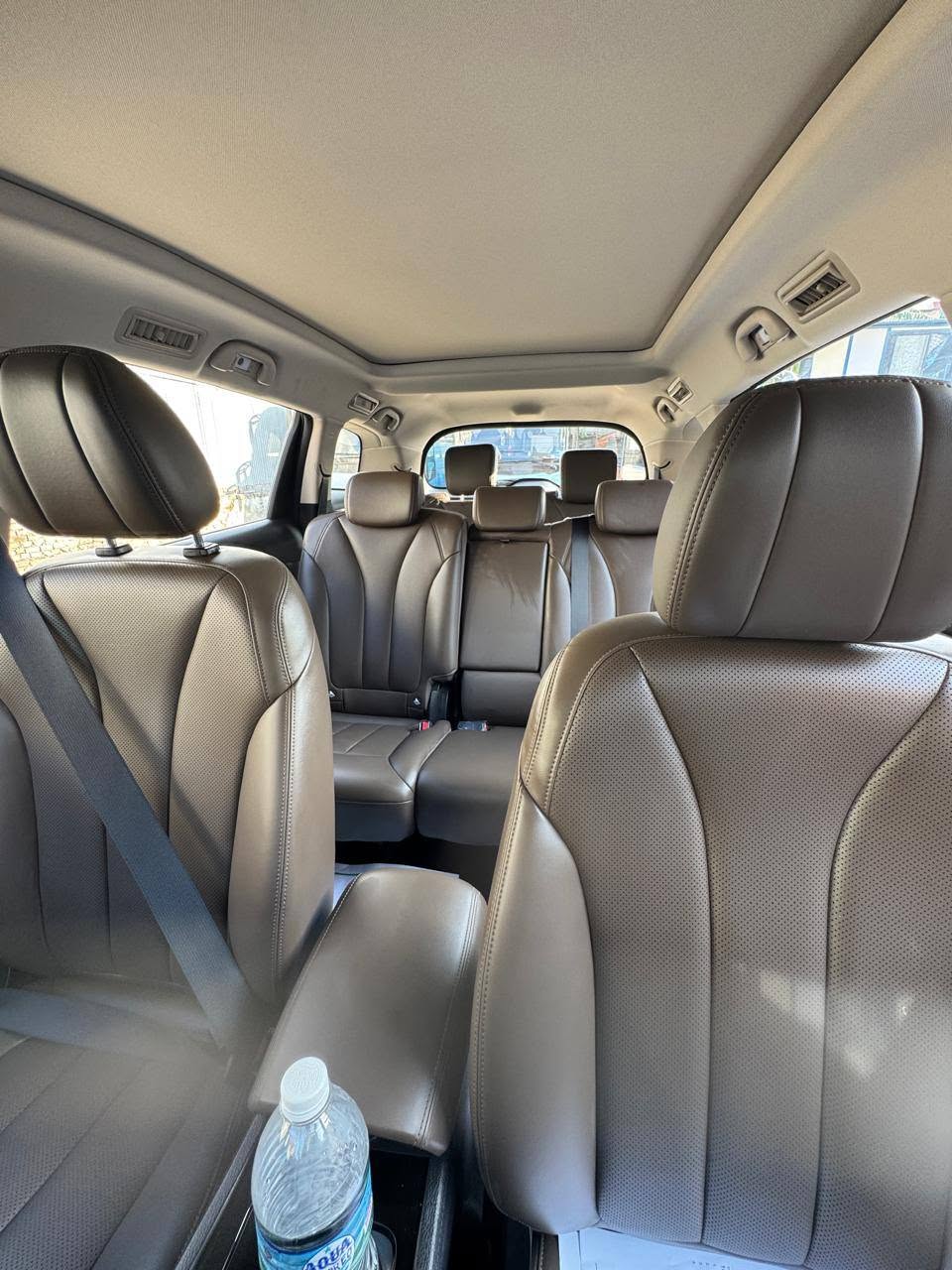 Interior of a corporate rental vehicle